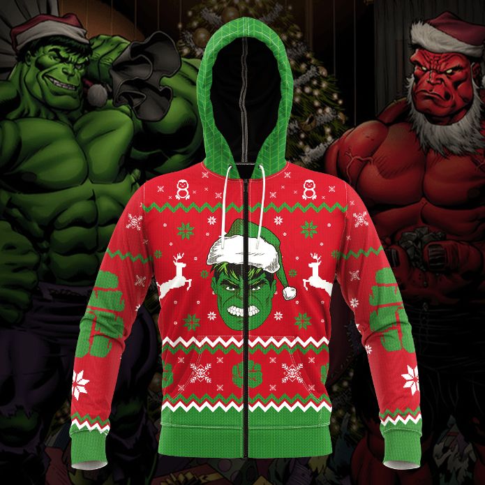 Hulk Smashin' Marvel Christmas Unisex Hoodie