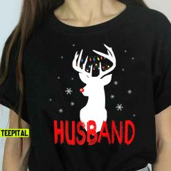 Husband Christmas Nose Deer T-Shirt