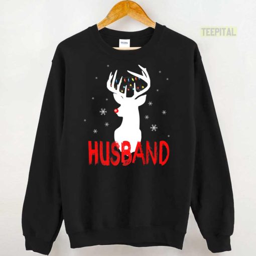 Husband Christmas Nose Deer T-Shirt