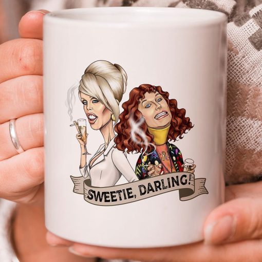 Lady Drinks Wine Sweetie Darling Premium Sublime Ceramic Coffee Mug White