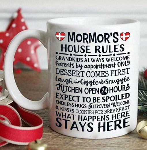 Mormor’s House Rules Grandkids Always Welcome Parents By Appointment Only Dessert Comes First Laugh Premium Sublime Ceramic Coffee Mug White