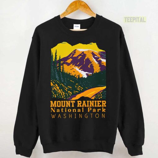 Mount Rainier Washington National Park Vintage Retro T-Shirt