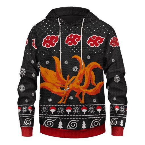 Nine Tailed Kurama Christmas Unisex Pullover Hoodie