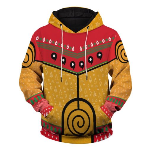 Nine Tails Christmas Chakra Unisex All Over Print 3D Hoodie