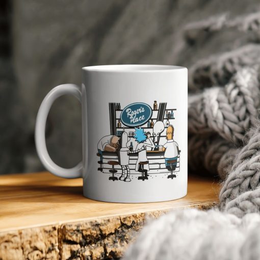 Rich And Morty The Simpsons Futurama Family Guy Mashup Ceramic Coffee Mug