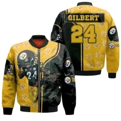 24 Justin Gilbert 24 Player Pittsburgh Steelers Jersey 2020 Nfl Season Jersey Bomber Jacket