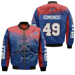 49 Tremaine Edmunds 49 Buffalo Bills Great Player 2020 Nfl Season Jersey Bomber Jacket