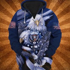 4th Of July Independence Day America Eagle 2 3d Zip Hoodie