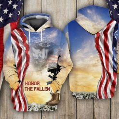 4th Of July Independence Day Memorial Day American Jesus Honor The Fallen 3d Zip Hoodie