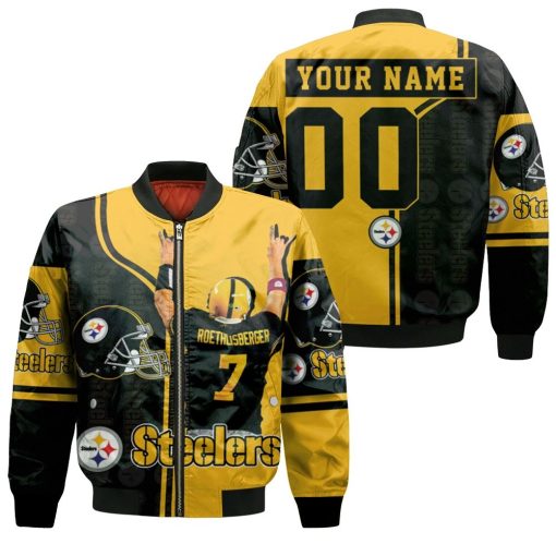 7 Ben Roethlisberger 7 Pittsburgh Steelers Great Player 2020 Nfl Season Personalized Bomber Jacket