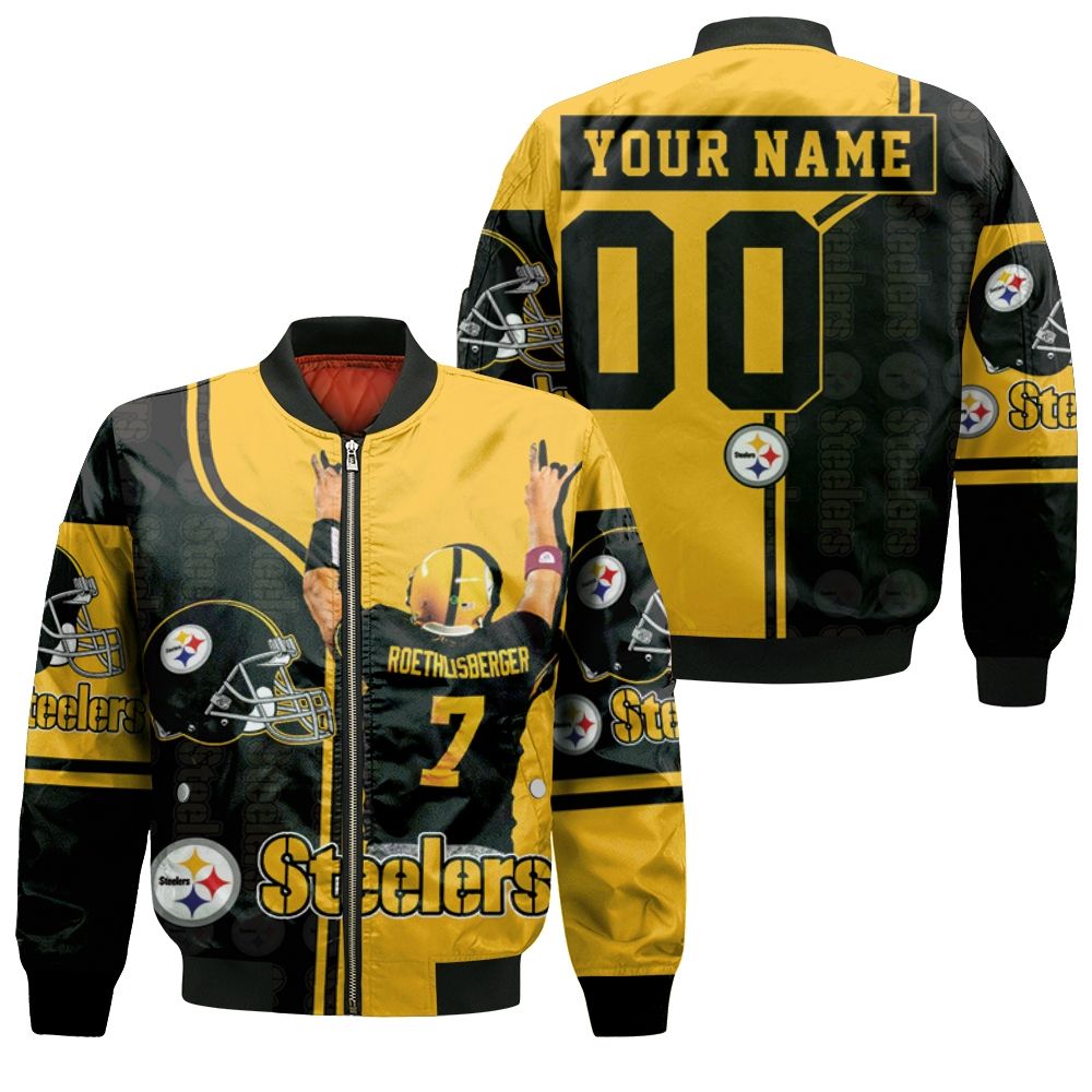 7 Ben Roethlisberger 7 Pittsburgh Steelers Great Player 2020 Nfl Season Personalized Bomber Jacket