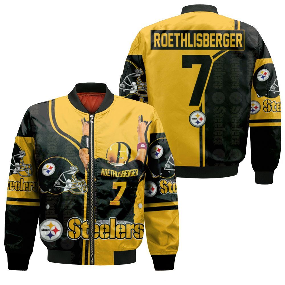 7 Ben Roethlisberger 7 Pittsburgh Steelers Jersey Great Player 2020 Nfl Season Jersey Bomber Jacket