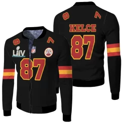 87 Travis Kelce Kannas City 1 Jersey Inspired Style Fleece Bomber Jacket