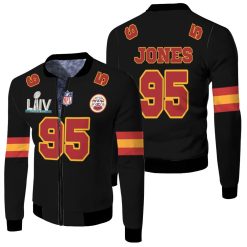 95 Chris Jones Kannas City 1 Jersey Inspired Style Fleece Bomber Jacket
