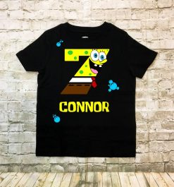 Boys SpongeBob SquarePants Themed Birthday T-Shirt