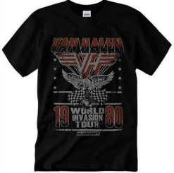 Eagles Van Halen 1980 Guitar World Invasion Tour T-Shirt