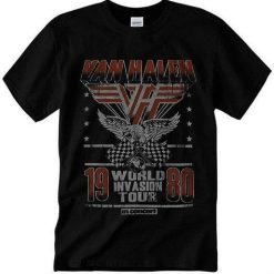 Eagles Van Halen 1980 Guitar World Invasion Tour T-Shirt