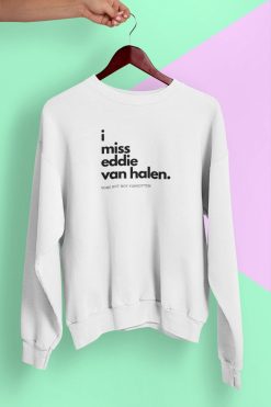 Eddie Van Halen  White Unisex Sweatshirt