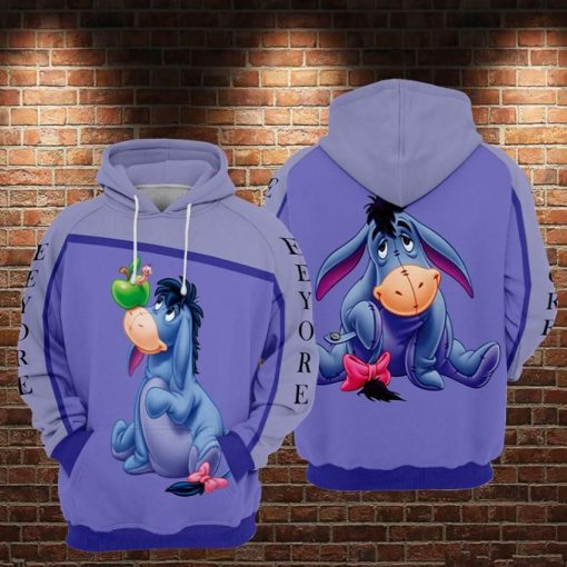 Eeyore Cartoon Winnie The Pooh Movie Disney 1 Over Print 3d Zip Hoodie