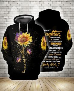 Fathers Day Dad And Daughter You Are My Sunshine To My Daughter Whenever 3d Zip Hoodie