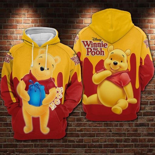 For Winnie The Pooh Lovers Lovely Next To The Jar Of Honey 3d Hoodie