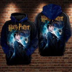 Harry Potter And The Deathly Hallows Part 1 Over Print 3d Zip Hoodie