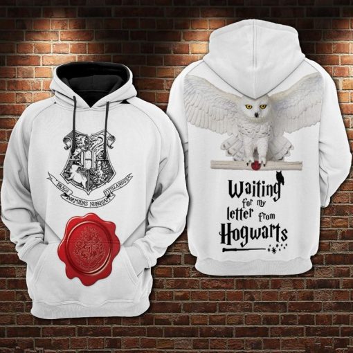Harry Potter Waiting For My Letter From Hogwarts Over Print 3d Zip Hoodie