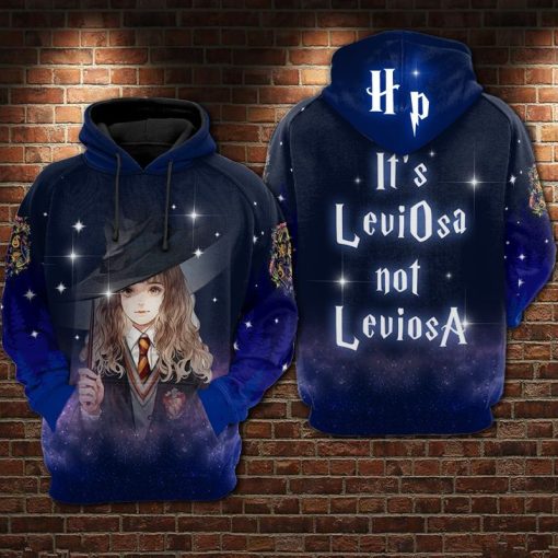 Hermione Granger Harry Potter – Its Leviosa Not Leviosa Over Print 3d Zip Hoodie