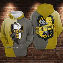 Hufflepuff Harry Potter Haters Gonna Hate Over Print 3d Zip Hoodie