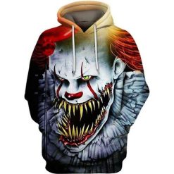 It Pennywise Open Mouth Horror All Over Printing Halloween 3d Hoodie