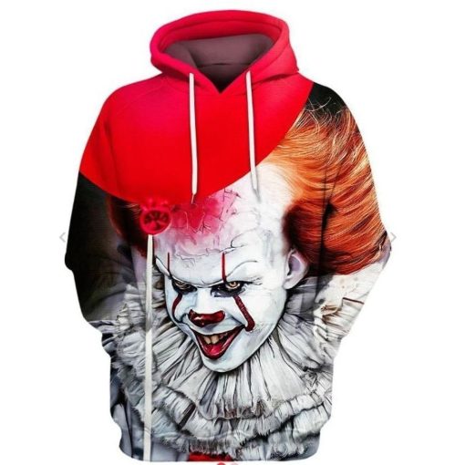 It Pennywise The Dancing Clown Red Balloon Over Print 3d Zip Hoodie