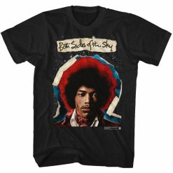 Jimi Hendrix Both Sides Black Adult T-Shirt