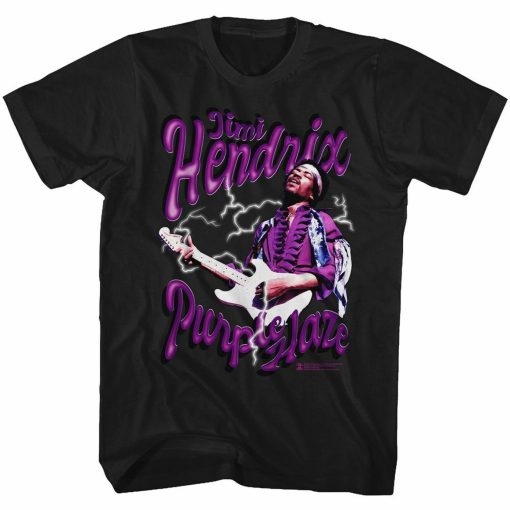 Jimi Hendrix Hazy Black Adult T-Shirt