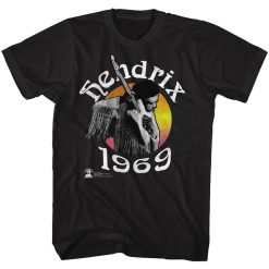 Jimi Hendrix Hendrix _69 Black Adult T-Shirt