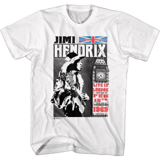 Jimi Hendrix Live In London 1969 Men_s T-Shirt