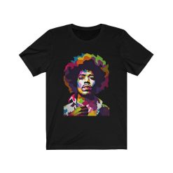 Jimi Hendrix Watercolor Short Sleeve Tee Shirt