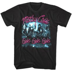 Motley Crue Girls Girls Album Cover Rock Band Concert Unisex T-shirt