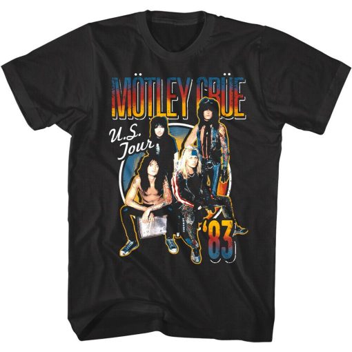 Motley Crue Us Tour 83 Mens Metal Rock Band Unisex T-shirt