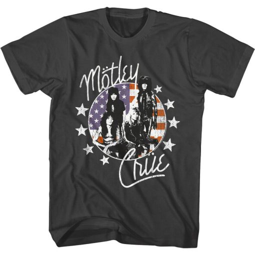 Motley Crue Usa Flag Mens Unisex T-shirt