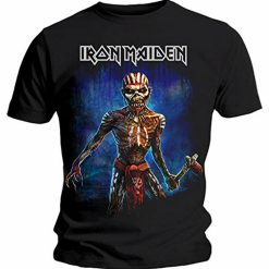 Official Iron Maiden Eddie Axe Book Of Souls Tour 2017 V2 T-Shirt