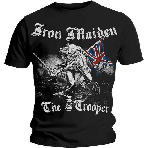 Official Iron Maiden Sketched Trooper Mens Black T-Shirt