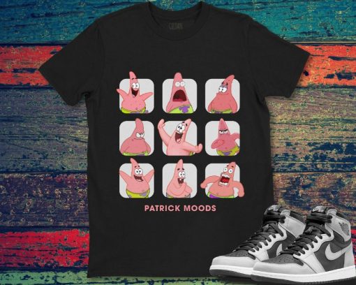 Patrick Star Moods Spongebob Squarepants Cute Face Unisex Gift T-Shirt