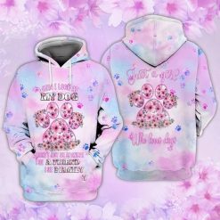 Paw Dog When I Look At My Dog I Dont Just See An Animals I See A Friend I See Family Just A Girl Who Loves Dogs 3d Zip Hoodie