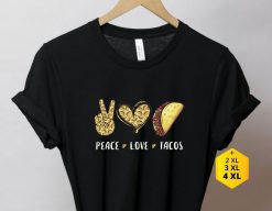 Peace Love Tacos Funny Unisex T-Shirt