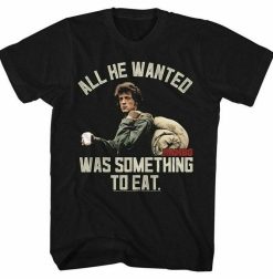 Rambo Something To Eat Black Adult T-Shirt