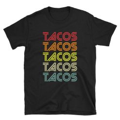 Retro Vintage Lover Funny Cute Tacos Tequila Mexico Unisex T-Shirt