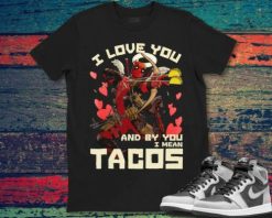 Shirt For Marvel Deadpool Cupid Love Tacos Graphic Unisex T-Shirt