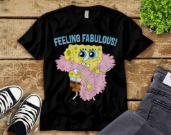 SpongeBob SquarePants SpongeBob in Feather Boa Feeling Fabulous Unisex Adult T-Shirt