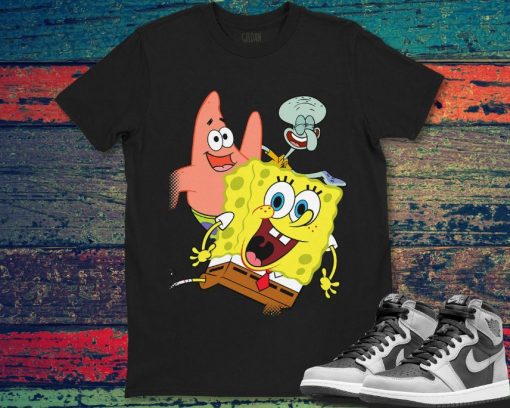 Spongebob Squarepants Patrick Star Squidward Hello People Poster Unisex T-Shirt