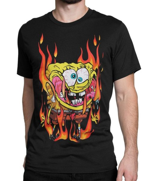 Spongebob In Fire SquarePants T-Shirt